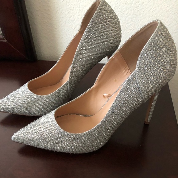 steve madden silver sparkly heels